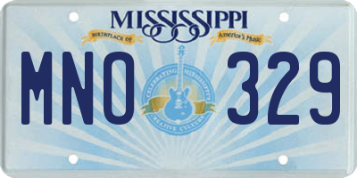MS license plate MNO329