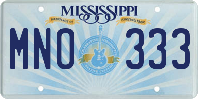 MS license plate MNO333