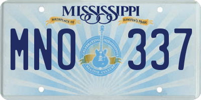 MS license plate MNO337