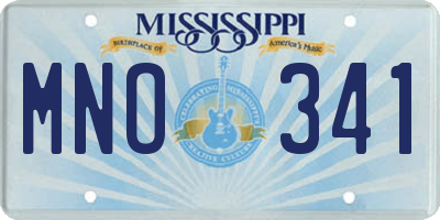 MS license plate MNO341