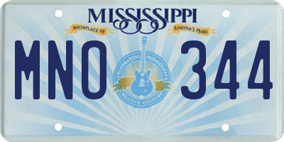 MS license plate MNO344