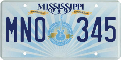 MS license plate MNO345