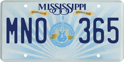 MS license plate MNO365