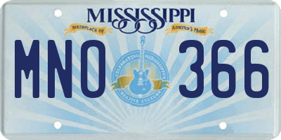 MS license plate MNO366