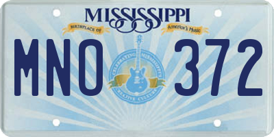 MS license plate MNO372