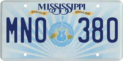 MS license plate MNO380