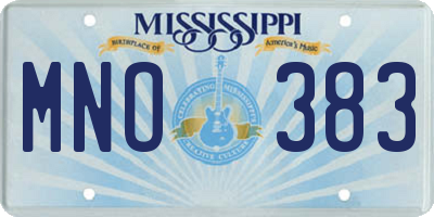 MS license plate MNO383