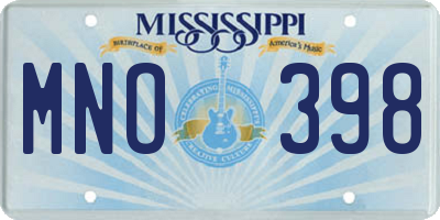 MS license plate MNO398