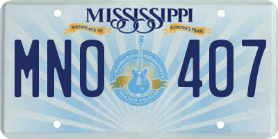 MS license plate MNO407