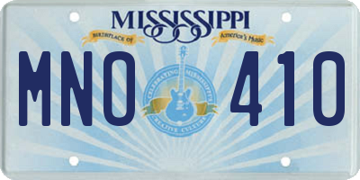 MS license plate MNO410