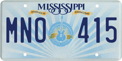 MS license plate MNO415