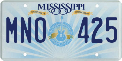 MS license plate MNO425