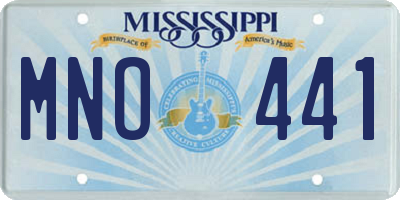 MS license plate MNO441