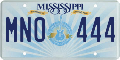 MS license plate MNO444