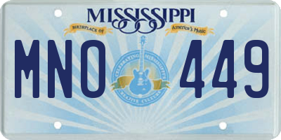 MS license plate MNO449