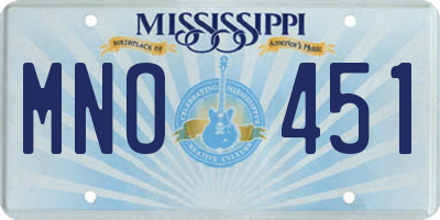 MS license plate MNO451