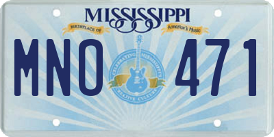 MS license plate MNO471
