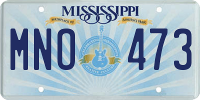 MS license plate MNO473