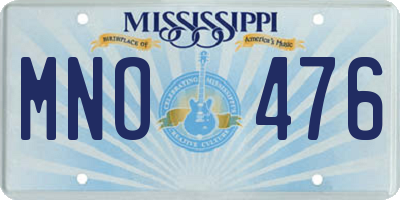 MS license plate MNO476