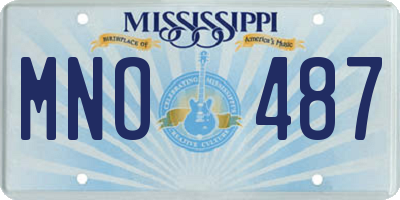 MS license plate MNO487