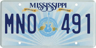 MS license plate MNO491