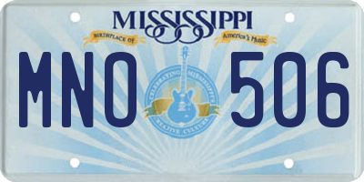 MS license plate MNO506