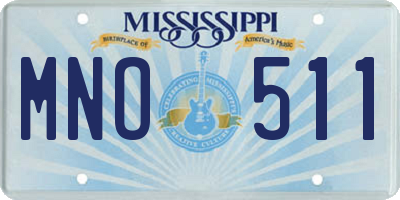 MS license plate MNO511