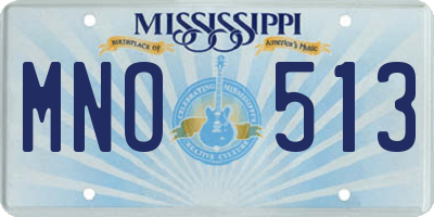 MS license plate MNO513