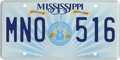 MS license plate MNO516