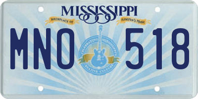 MS license plate MNO518