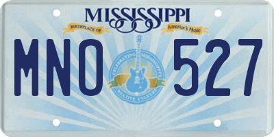 MS license plate MNO527