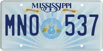 MS license plate MNO537
