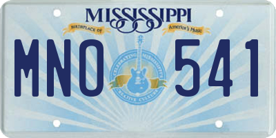 MS license plate MNO541