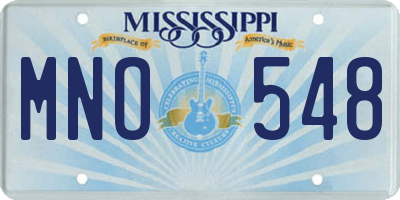 MS license plate MNO548
