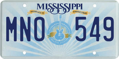 MS license plate MNO549