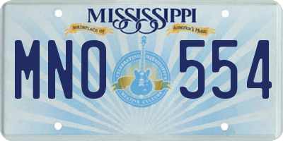 MS license plate MNO554