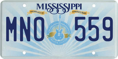 MS license plate MNO559