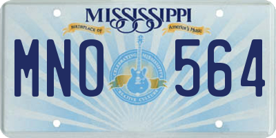 MS license plate MNO564
