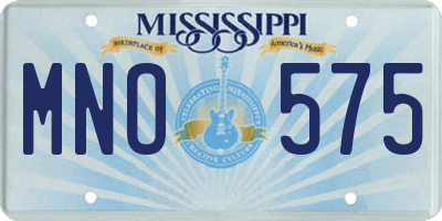 MS license plate MNO575