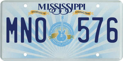 MS license plate MNO576