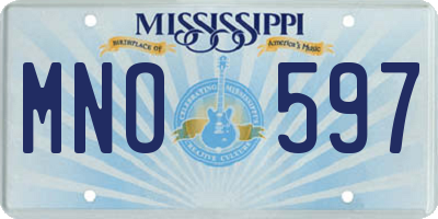MS license plate MNO597