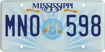 MS license plate MNO598