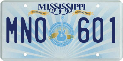 MS license plate MNO601