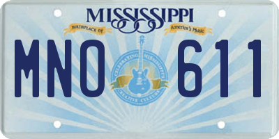MS license plate MNO611