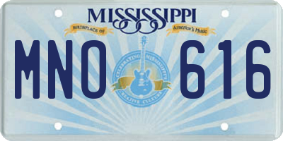 MS license plate MNO616