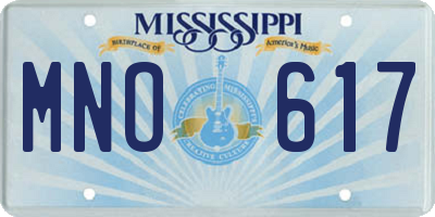 MS license plate MNO617