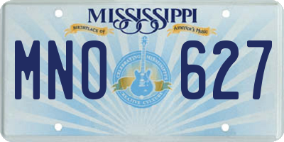 MS license plate MNO627
