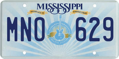 MS license plate MNO629