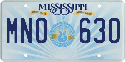 MS license plate MNO630