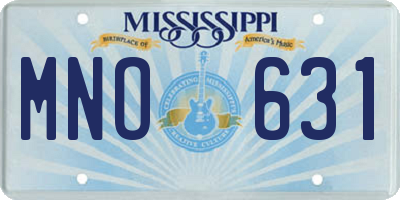 MS license plate MNO631